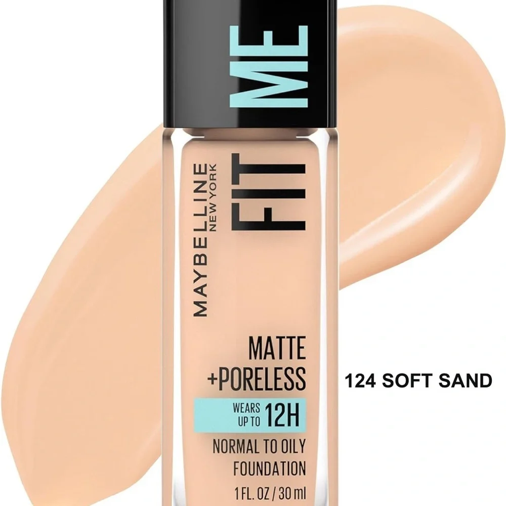 Maybelline Fit Me Matte + Poreless Liquid Oil-Free‎ Foundation Makeup,